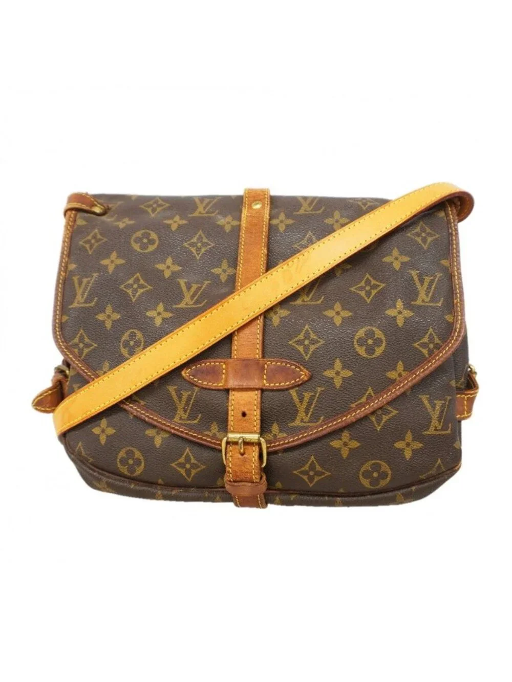 Louis Vuitton Shoulder Bag Monogram Saumur 30 Brown